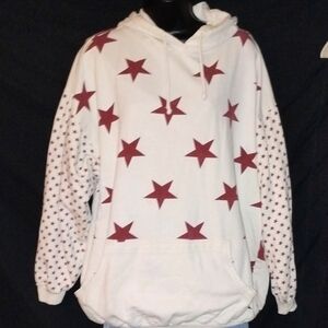 Vintage Express White Sweatshirt With Stars